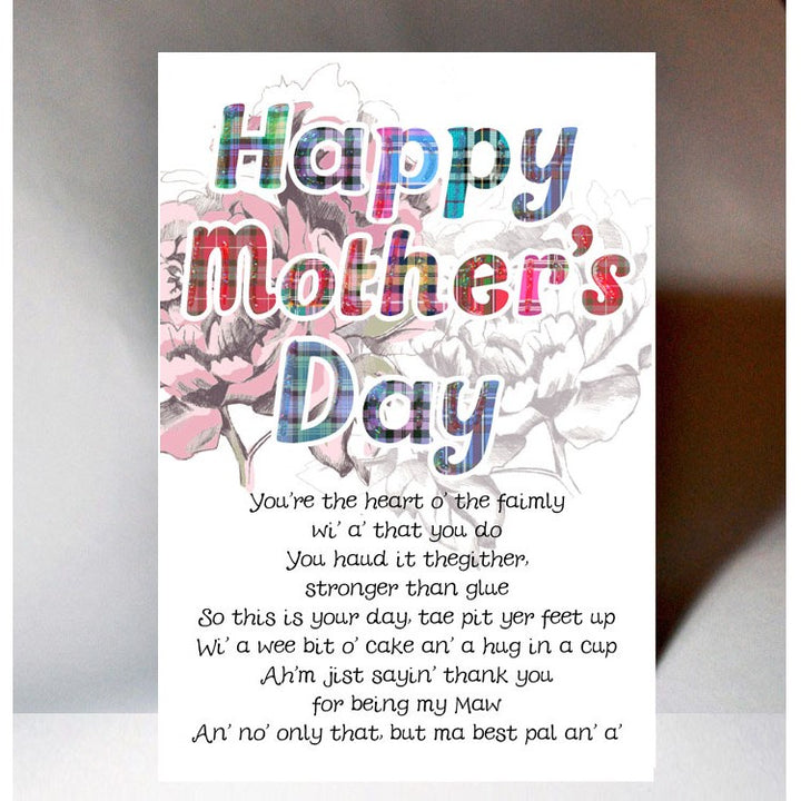 Scottish Poem Mothers Day Card