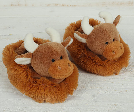 Highland Coo Baby Slippers 0 6 Months Rua
