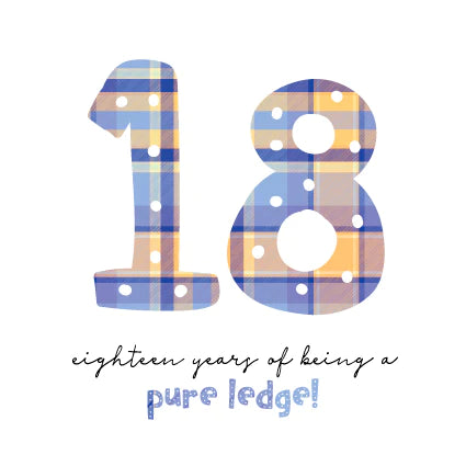 Pure Ledge Scottish 18th Birthday Card