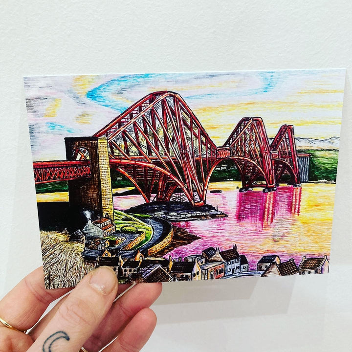 Forth Rail Bridge Edinburgh Postcard