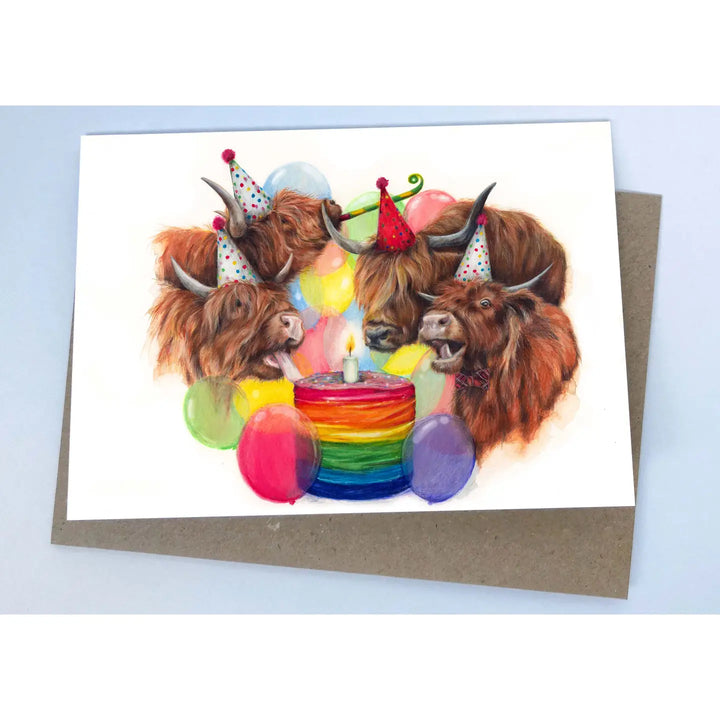A Highland Birthday Party Card