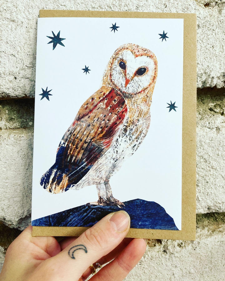Owl And Stars Card
