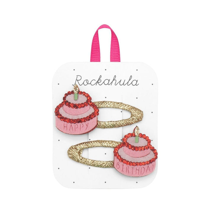 Happy Birthday Cake Hair Clips