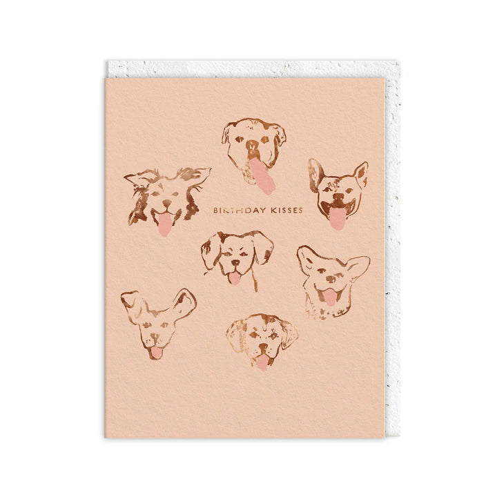 Birthday Kisses Dogs Card With Plantable Envelope