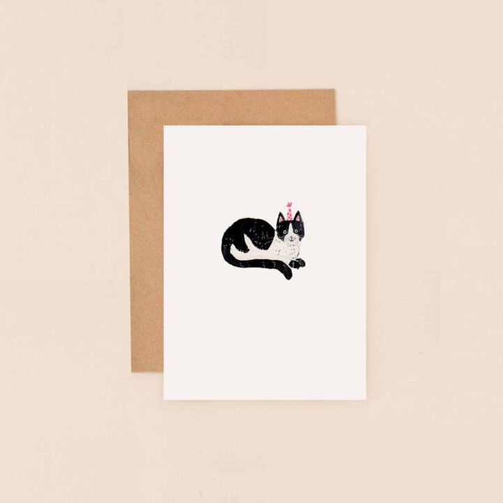 Black & White Cat Mini Card