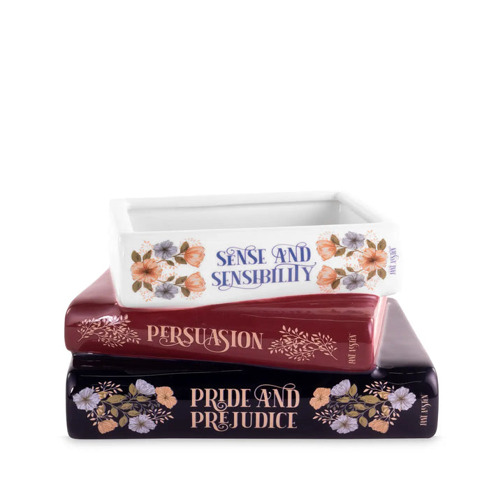 Planter, Jane Austen Stacked Books