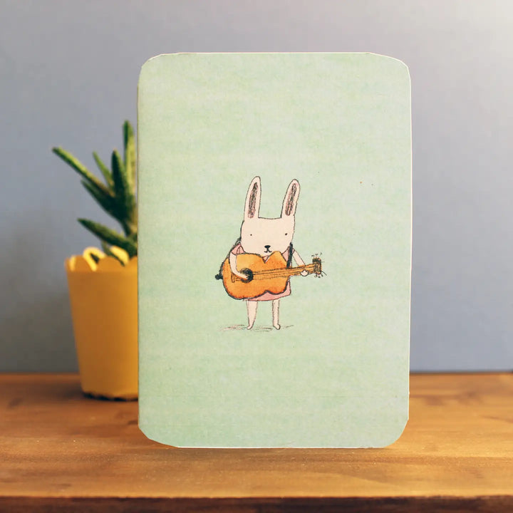 Bunny Guitar Blank Card