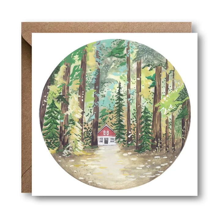 Cabin in the Woods Greetings Card