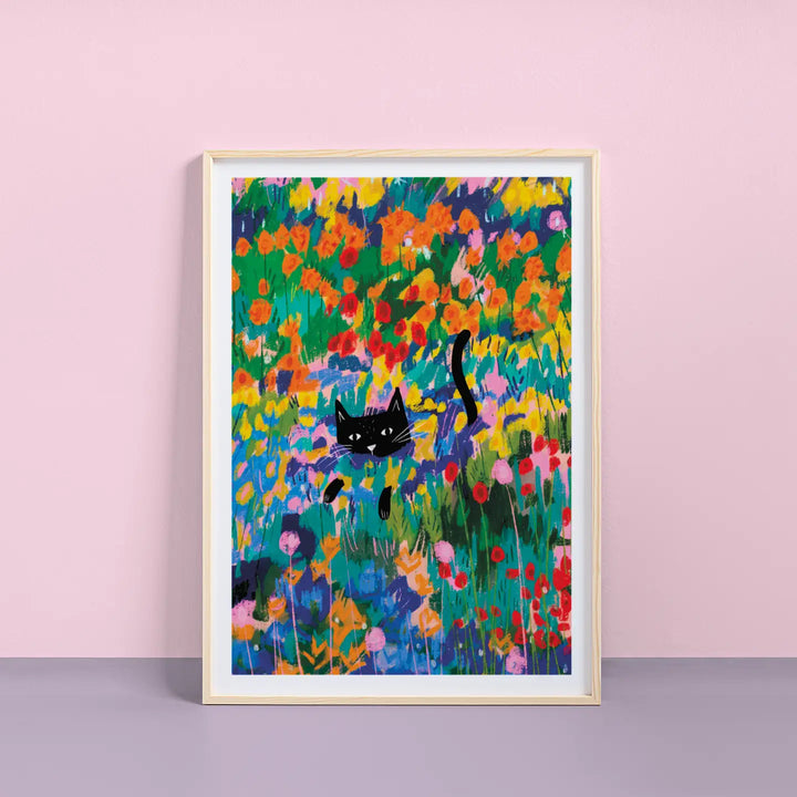 The Cat in the Garden At Arles A4 Art Print