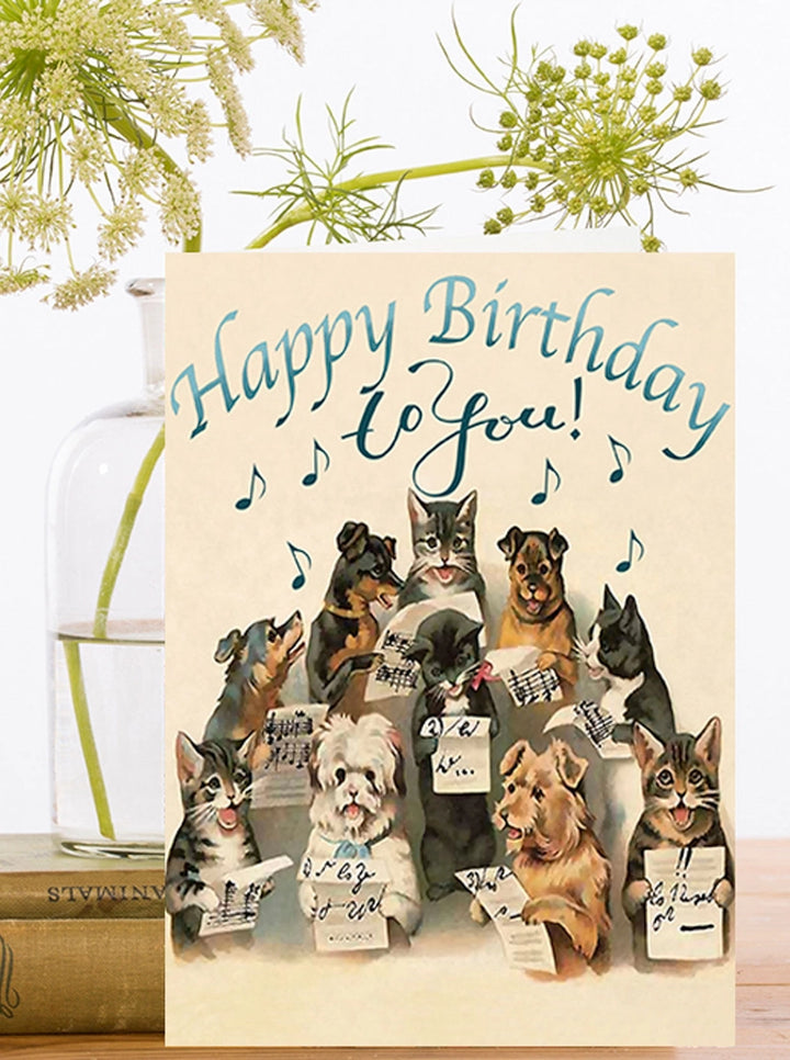 Cats & Dogs Chorus Birthday Card