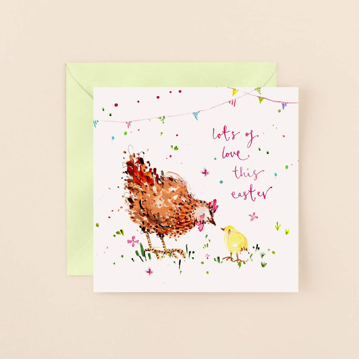 Chick & Chicken Happy Easter card
