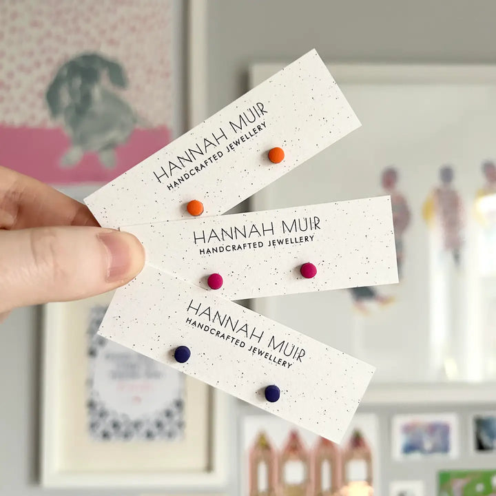 Clay Colourful Dot Stud Earrings