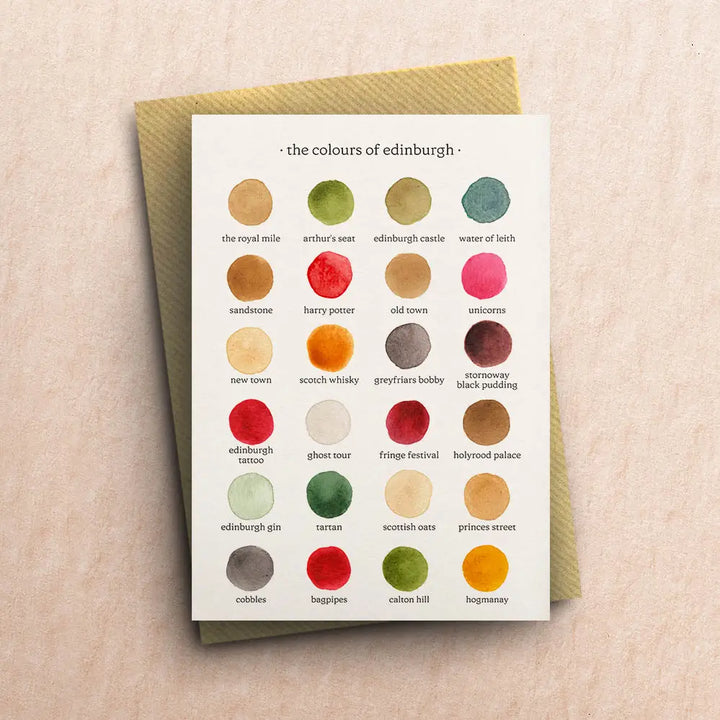 The Colours of Edinburgh Greetings Card