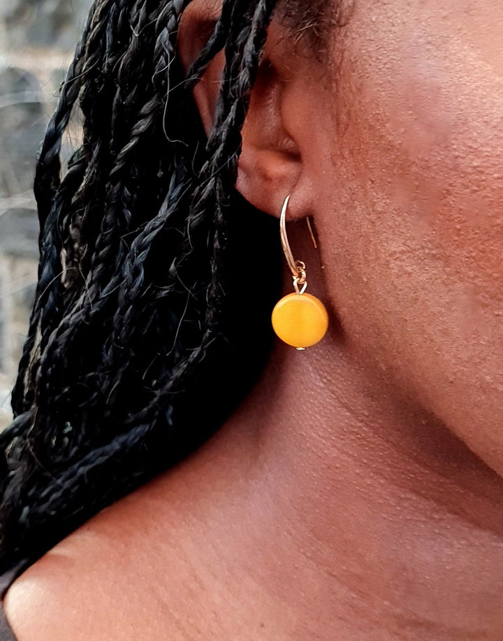 Confetti Drop Earrings Yellow