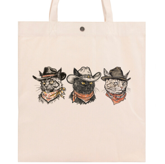 Cowboy Kitties Tote Bag