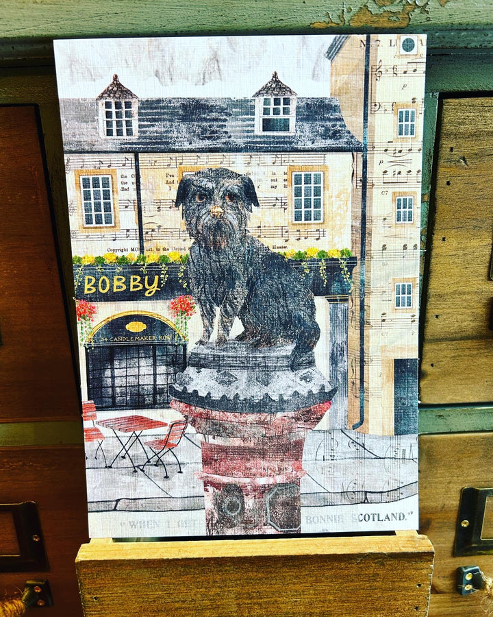 Greyfriars Bobby Collage A5 Print