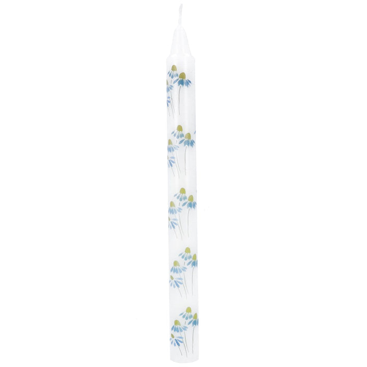 Single Taper Candle 23cm - Blue Daisy