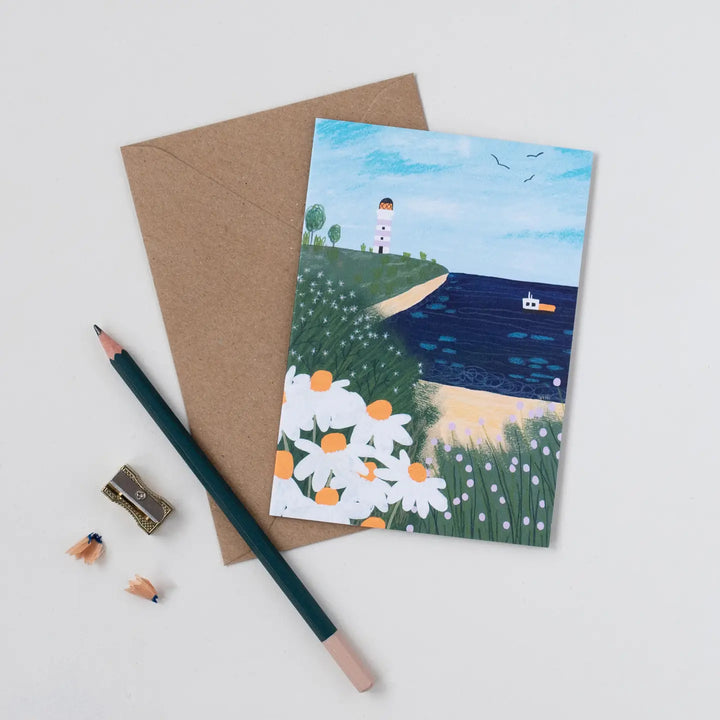 Landscape Card - Daisy Lighthouse