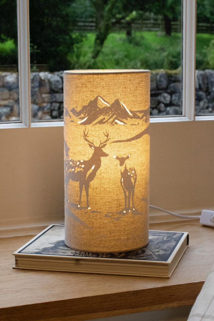 Stag Print Fabric Lamp