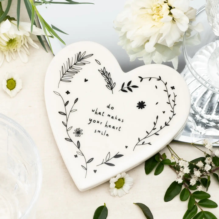 'Do What Makes your Heart Smile' Heart Coaster