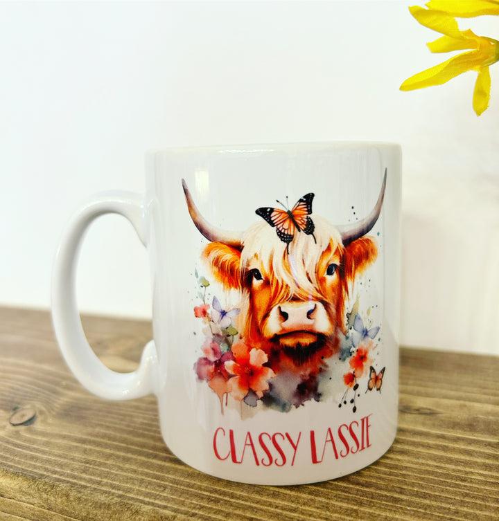 Classy Lassie Highland Coo Mug