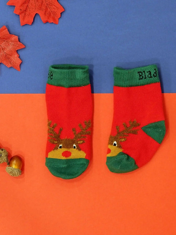 Festive Reindeer Baby/Kids Socks