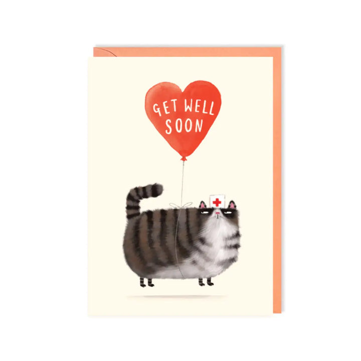 Cat Nurse Get Well Soon Cat Card