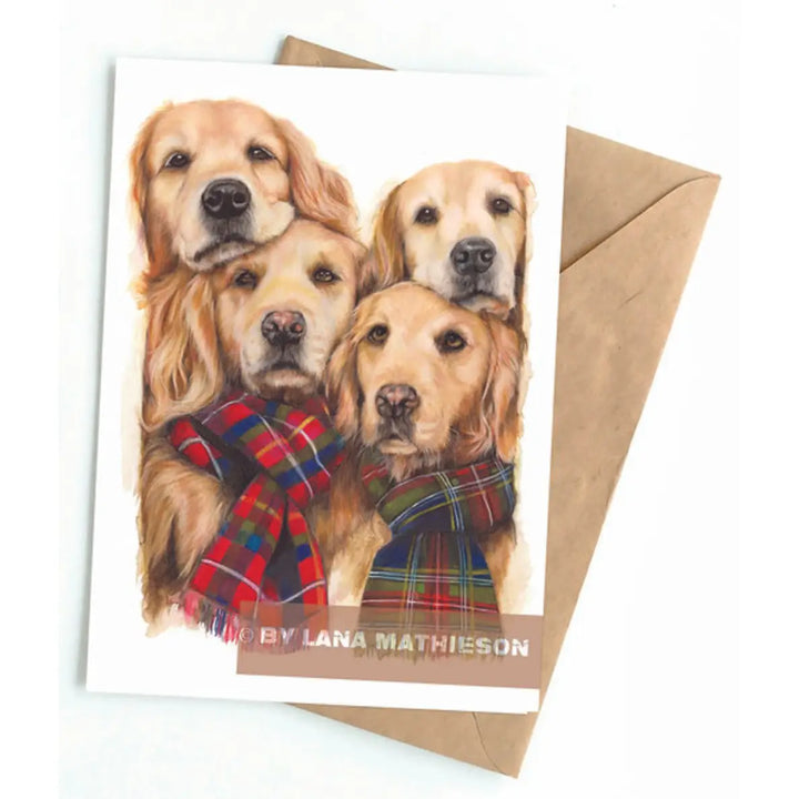 Goldies of the Glen Scottish Golden Retrievers Greeting Card
