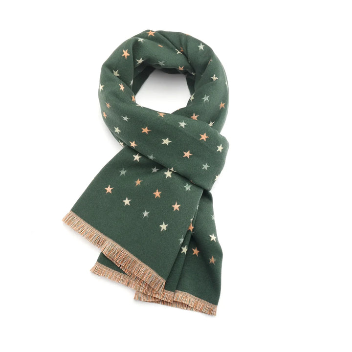 Flo Stars Cosy Scarf Green