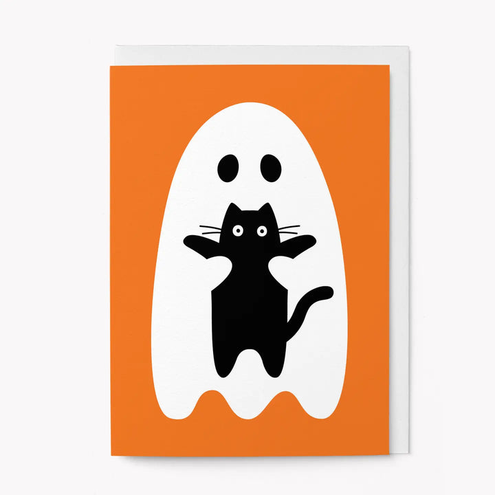 Halloween Cat & Ghost Card