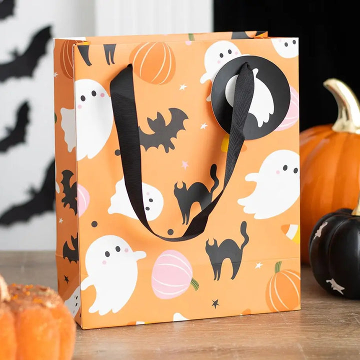 Medium Sweet and Spooky Ghost Print Halloween Gift Bag