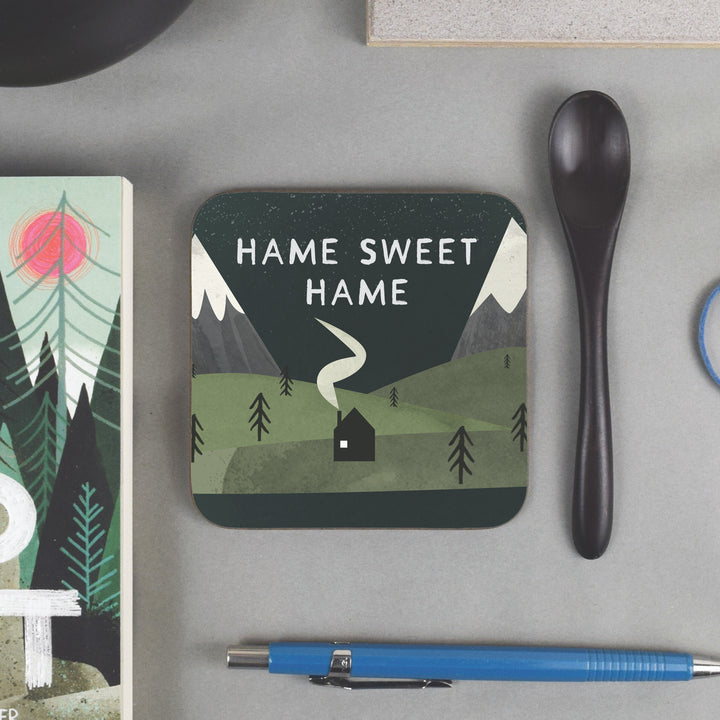 Hame Sweet Hame Scottish Coaster