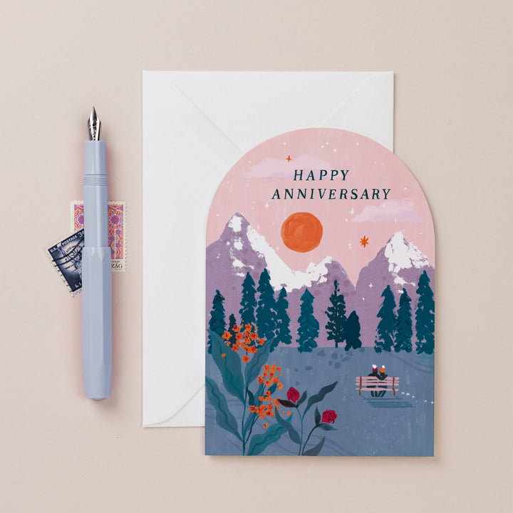 Sunset Anniversary Card