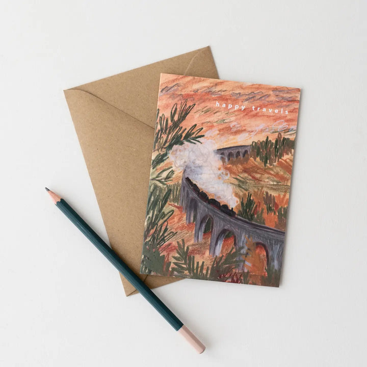 Happy Travels Train Card