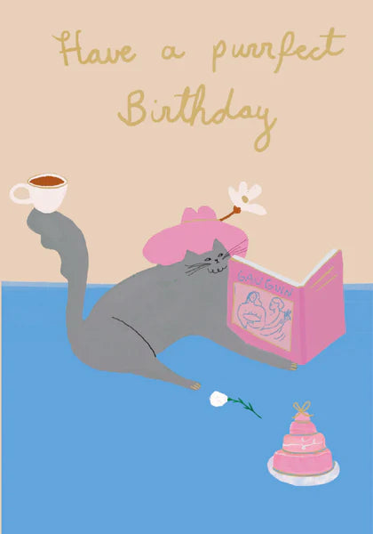 Purrfect Birthday Cat Birthday Card