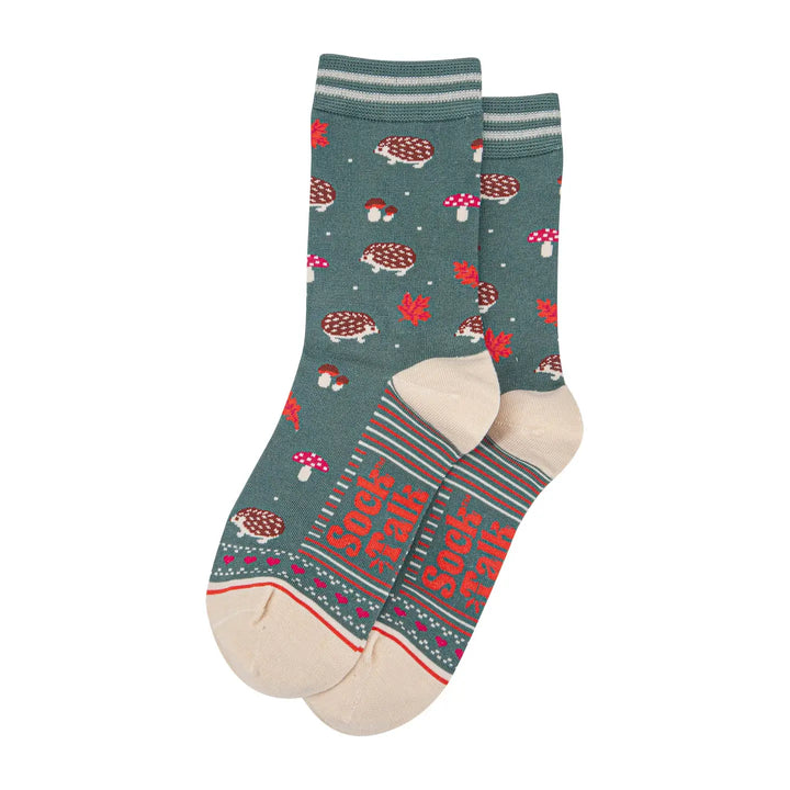 Women's Toadstools & Hedgehogs Bamboo Socks