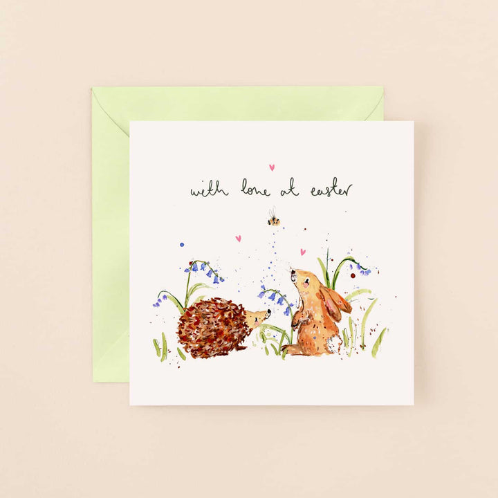 Hedgehog & Bunny Easter Card