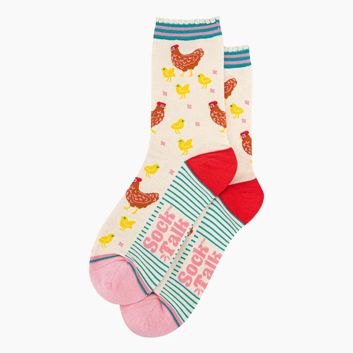 Women's Bamboo Socks - Hens & Chicks