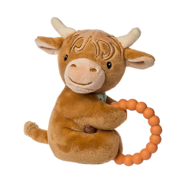 Highland Cow Taggies Baby Rattle