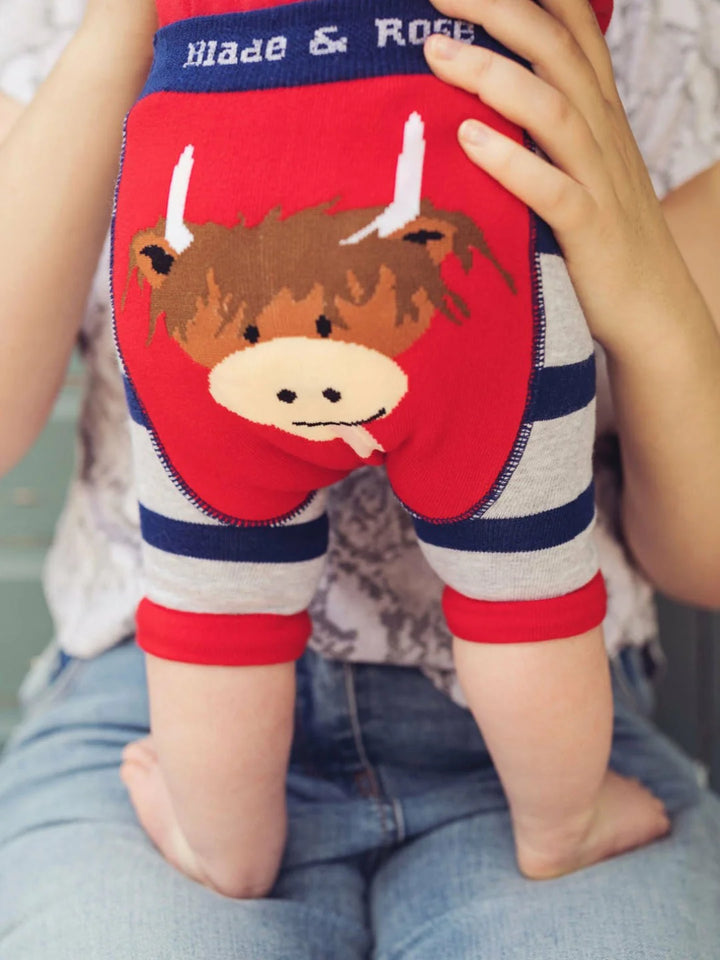 Blade & Rose Highland Cow Baby Shorts