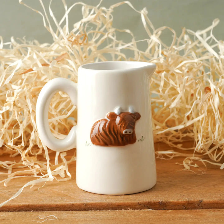 Highland Cow Milk Jug in Box