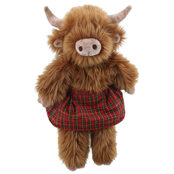 Large Fluffy Highland Cow With Kilt