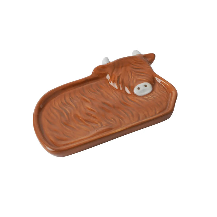 Highland Cow Teabag Dish in Gift Box