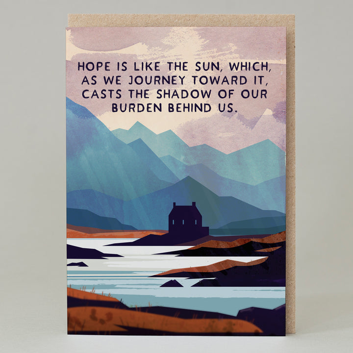 Hope is Like the Sun Scottish Landscape Card