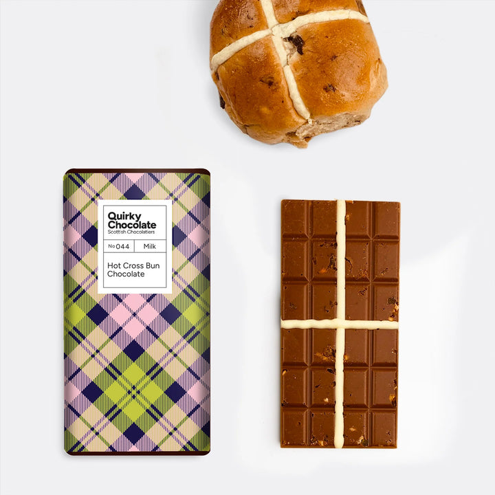 Hot Cross Bun Easter Scottish Milk Chocolate Bar