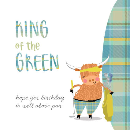 King of the Green Coo Birthday Card