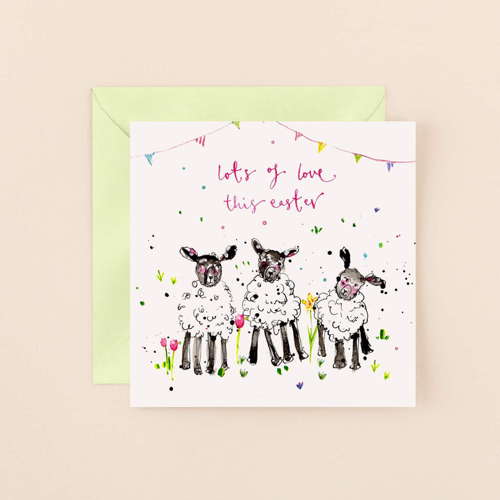 Lots of Love Lambs Easter card
