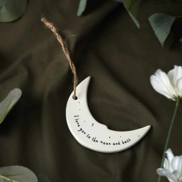 To the Moon and Back Ceramic Hanger