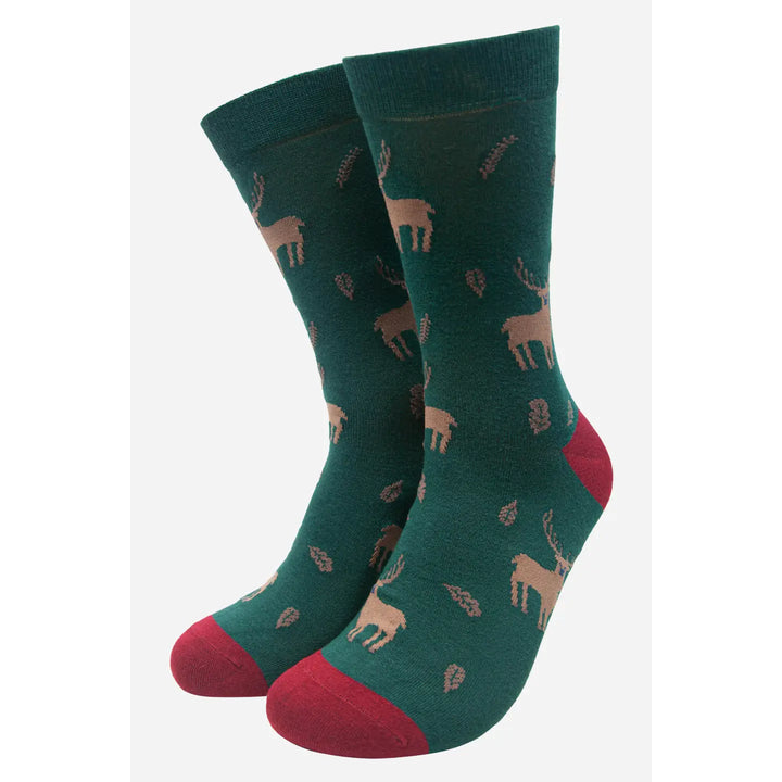 Highland Stags Mens Bamboo Socks