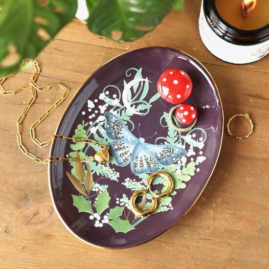 Moonrise Ceramic 3D Mushrooms Trinket Dish